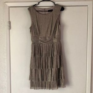 Gold shimmer party dress